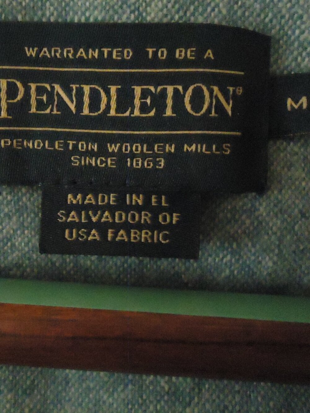 Pendleton- Blue/Grey Zip-up Hooded Vest Jacket with Pockets. Size M Virgin Wool - Picture 4 of 5